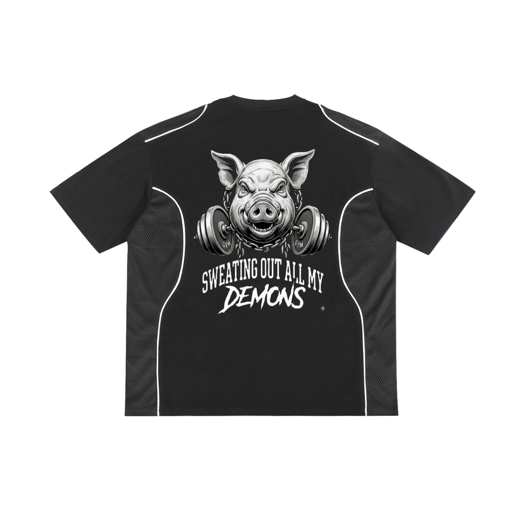 Contrast Piped Panel T-Shirt