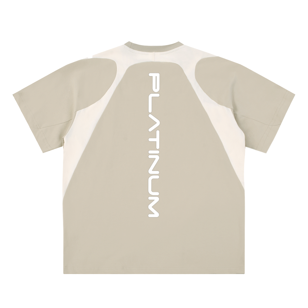 Contrast Panel Cotton T-Shirt
