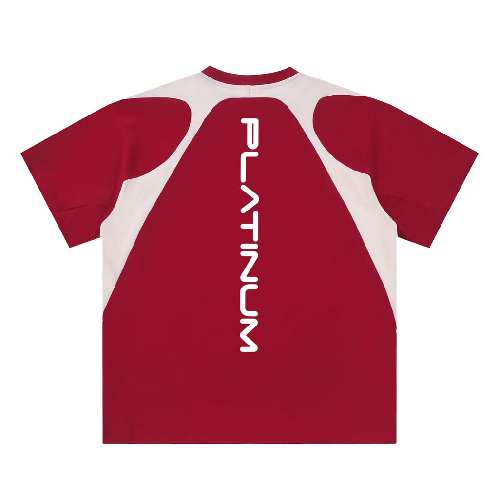 Contrast Panel Cotton T-Shirt