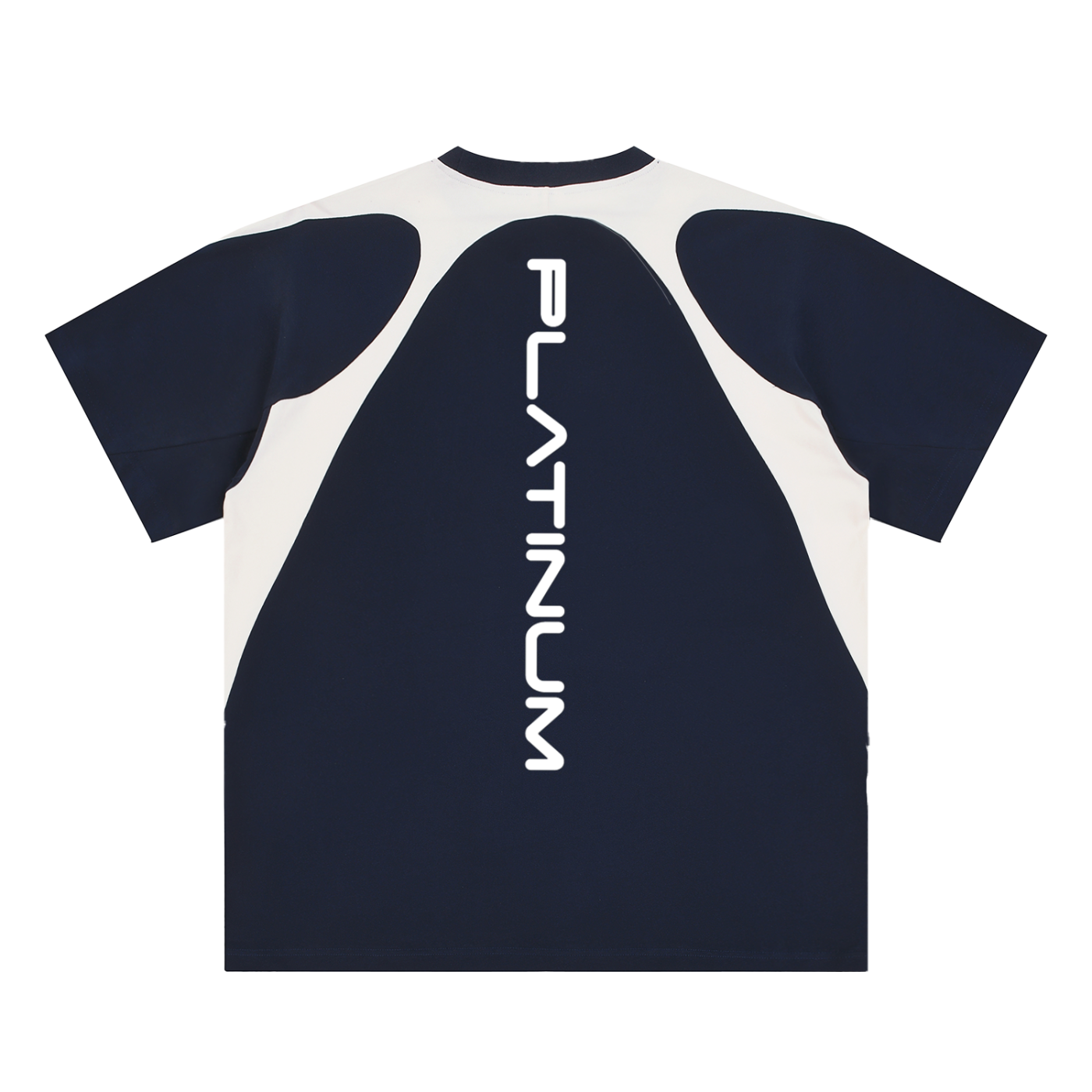 Contrast Panel Cotton T-Shirt