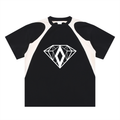 Contrast Panel Cotton T-Shirt
