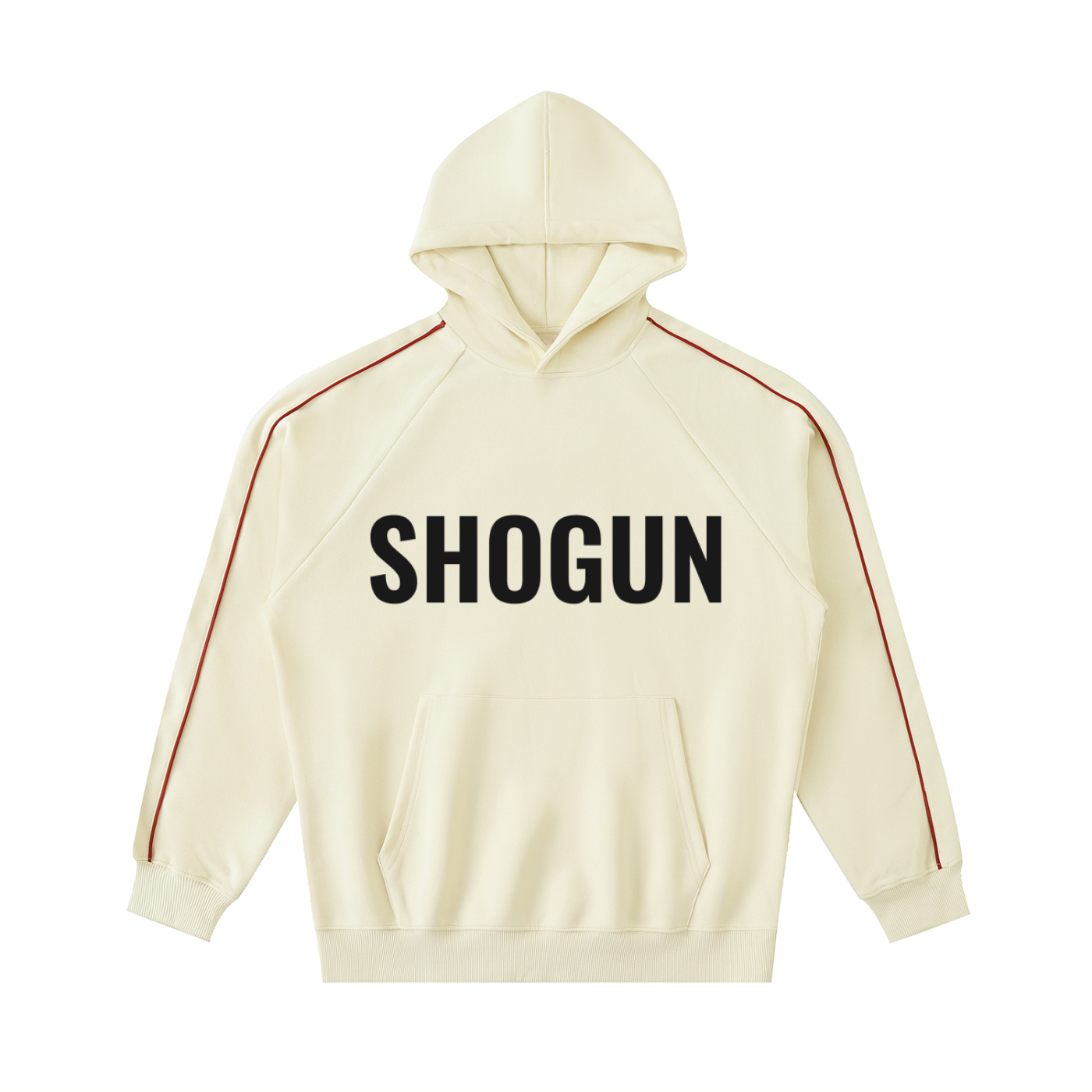 Contrast Piping Raglan Hoodie