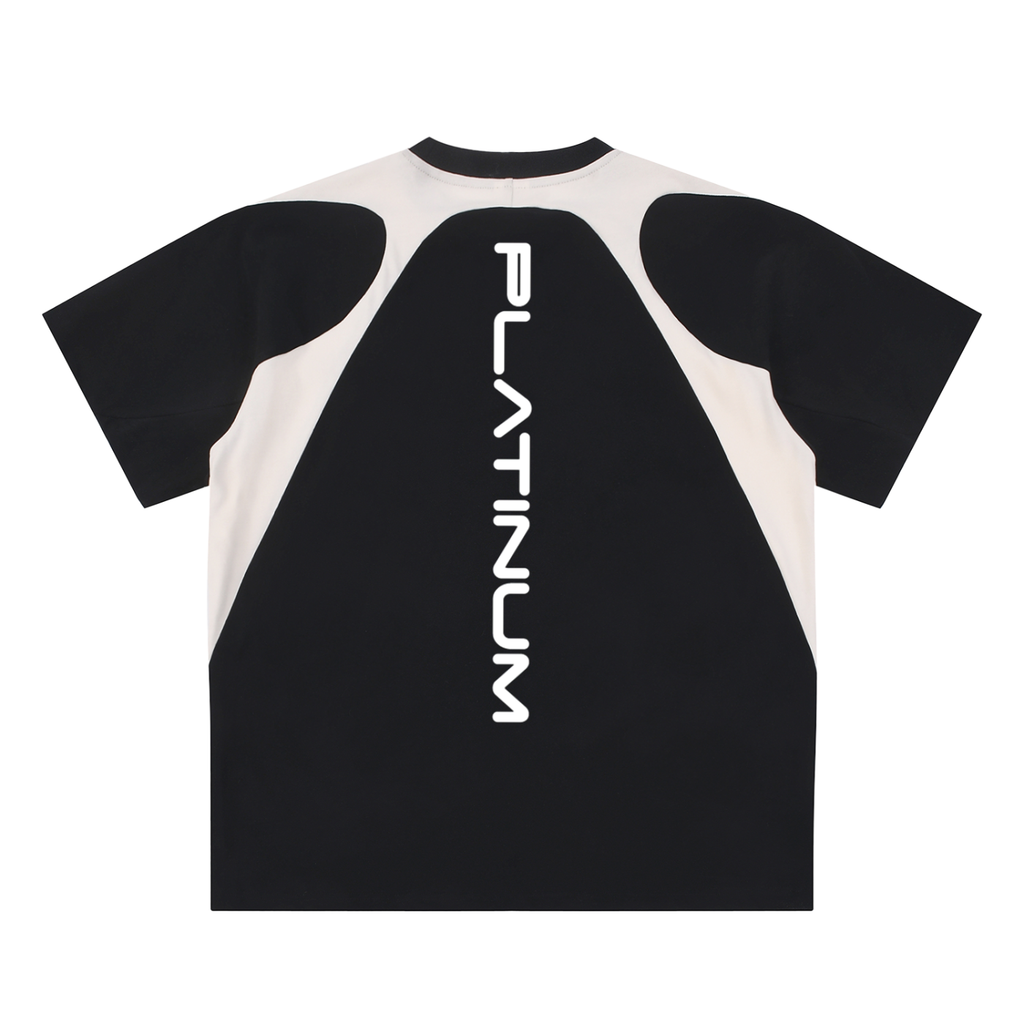 Contrast Panel Cotton T-Shirt