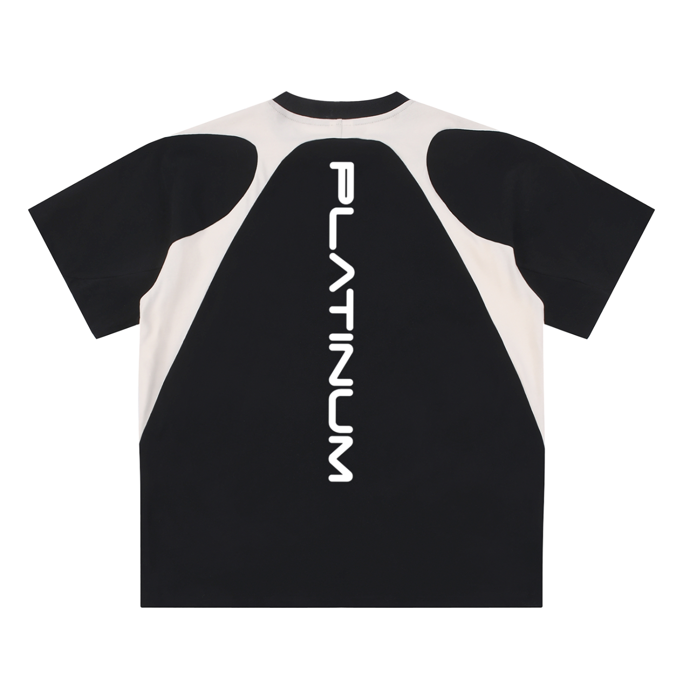 Contrast Panel Cotton T-Shirt