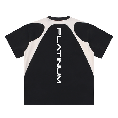 Contrast Panel Cotton T-Shirt