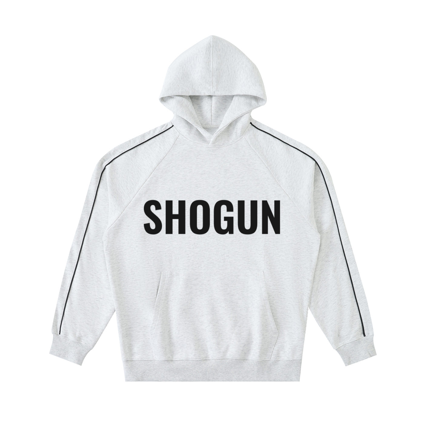 Contrast Piping Raglan Hoodie